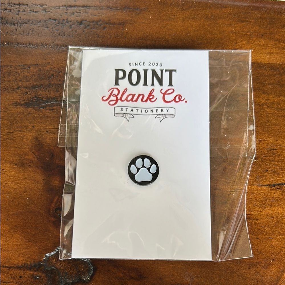 Black Paw Print Pin